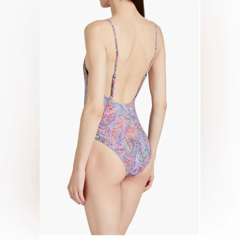 Onia Juliette NWT Paisley Print One-Piece Swimsuit, size Medium - Picture 2 of 5
